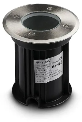 GU10 Lampe, schwarzer Edelstahl, IP65, für Außenbereich, modern