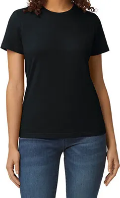 Immagine prodotto di Gildan 65000L | Maglietta Softstyle® Midweight da donna - Colore: Pitch Black - Taglia: M