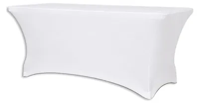 Obrázok produktu pre Strečový poťah na obdĺžnikový stôl 240x75 cm – elastický, nekrčivý - Biela