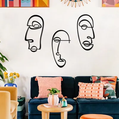 Immagine prodotto di Wallity, Etta- ATP1147, Nero, Altre decorazioni per la casa, 29 x 57 cm, 100% acciaio (Spessore: 1