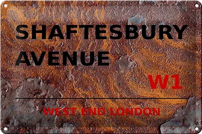 Produktbild von Blechschild London 30x20cm West End Shaftesbury Avenue W1