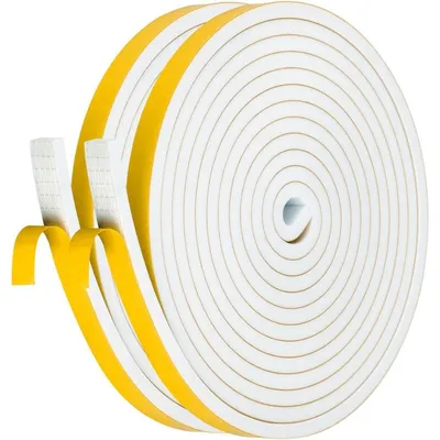 Immagine prodotto di Nastro adesivo in spugna, 8 metri, 12 mm x 6 mm, bianco, 2 rotoli