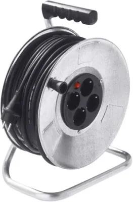 Produktbild von BACHMANN Stahlblechkabeltrommel 4-f. 50m, H05RR-F 3G1,5mm, IP20