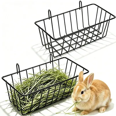 Obrázok produktu pre 2 kusy Heuraufen pre králiky z kovu