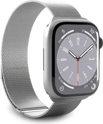 Zdjęcie produktu dla Pasek do zegarka Apple Watch Puro Milanese ze stali nierdzewnej 38/40/41 mm - srebrny