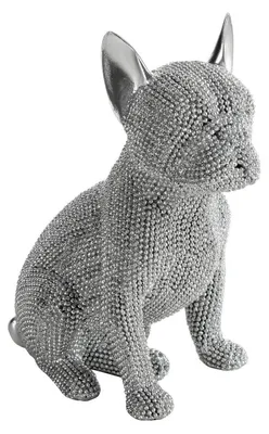 Produktbild von Figur eines Hundes, ELDO, 13x9x17 cm, silberfarben, strukturierte Oberfläche