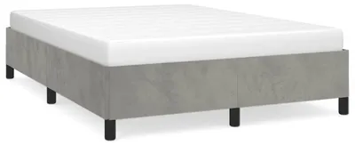 Produktbild von vidaXL Bettgestell ohne Matratze Hellgrau 137x190 cm Samt