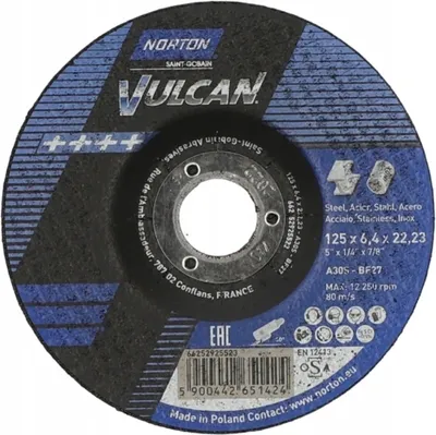 Zdjęcie produktu dla TARCZA TARCZE DO SZLIFOWANIA METALU 125x6,4x22 mm