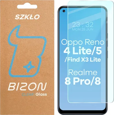 Produktbild von Gehärtetes Glas für Oppo Reno 4 Lite / Oppo Reno 5 / Oppo Find X3 Lite / Realme 8 / Realme 8 Pro, Bizon Glass Clear