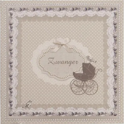 Image de Clayre & Eef carte de félicitations bébé néerlandais 13,5x13,5 cm