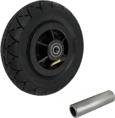 Produktbild von Räder Ø 200 mm, Rad für Rollstuhl 200x50, Rollator mit Kunststoff Felge  mit Achse (200LK)