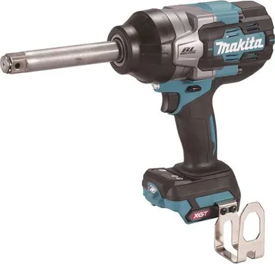 A cordless impact wrench with a battery pack attached, shown against a white background.