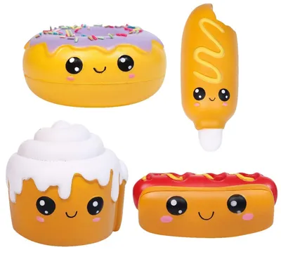 Produktbild von Squishy Stressabbau Spielzeug Lebensmittel Formen Set