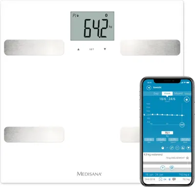 Produktbild von medisana BS A43 connect mit App Körperanalysewaage 180 kg Personenwaage weiß