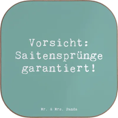 Produktbild von Mr. & Mrs. Panda Untersetzer Spruch Shamisen Abenteuer - Meeresbrise - Geschenk, Tasse, Coaster, japanisches Instrument, Kabuki, Musiker, japanisch, Gläser, Lernen, Musik