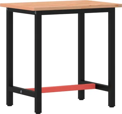 Produktbild von vidaXL Werkbank 80x55x81,5 cm Massivholz Buche und Metall
