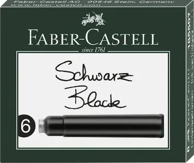 Obrázok produktu pre Atramentové kazety Faber-Castell 185507 štandardná čierna 6 ks/balenie