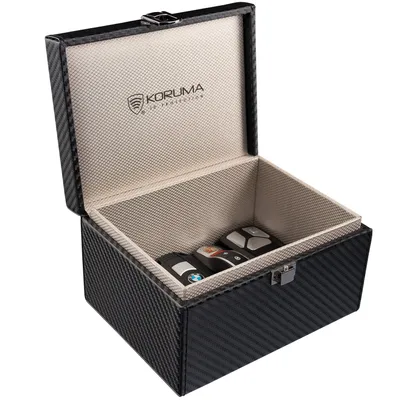 Produktbild von Keyless Go Schutz Autoschlüssel Faraday Box Carbon Schwarz Gross RFID Schutz Diebstahlschutz / KORUMA®