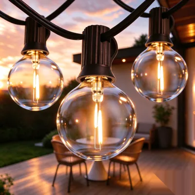 LED-Lichtsnoer 13m G40 warmweiß IP45 Außenbereich