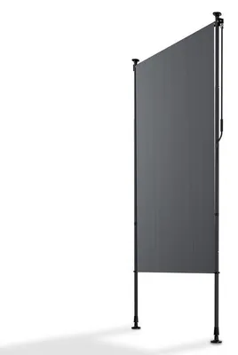 Obrázek produktu pro Svislá markýza na balkon 120 x 228-316 cm, UV ochrana, šedá