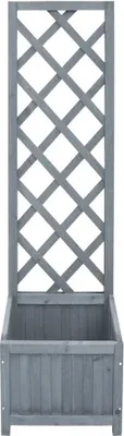 Zdjęcie produktu dla vidaXL Krata ze skrzynką na kwiaty 40x30x135 cm z litego drewna jodłowego