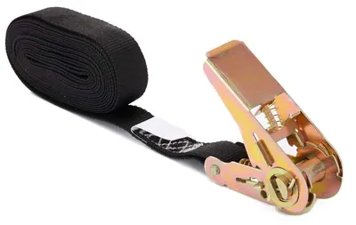 Zdjęcie produktu dla Paski nośne, 3,6 m x 2,5 cm, czarne, 1 sztuka. Wytrzymałość na rozciąganie: 816,5 kg. MB