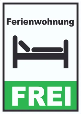 Produktbild von Ferienwohnung FREI Hochkant Aufkleber A3 (297x420mm)
