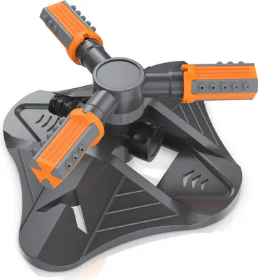 Produktbild von Brandson Kreisregner Garten Sprinkler, 360° Rasensprenger, rotierender 3 Arm Sprenger, Rasensprinkler Bewässerungssystem, Bewässerungsanlagen, Gardena kompatibel