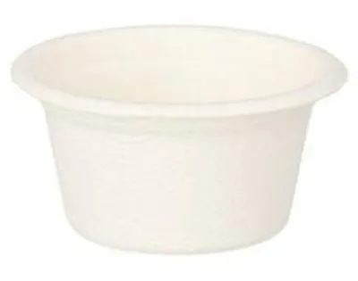 Produktbild von 240 Papstar Dressingschalen, Zuckerrohr pure 60 ml Ø 6 cm, 3 cm weiss 89828