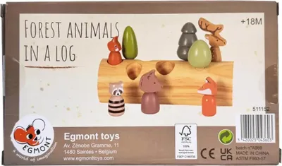 Produktbild von Steckspiel Waldtiere im Baumstamm – Entdecke die Tierwelt