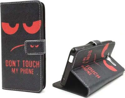 Image de Étui de protection pour téléphone portable ZTE Blade L3, modèle "Dont Touch", couleur rouge