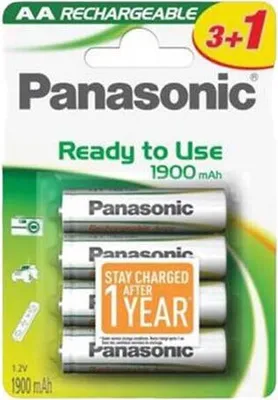 Immagine prodotto di Panasonic aa alcalina 1.2v 4 pezzi batteria ricaricabile1900mah