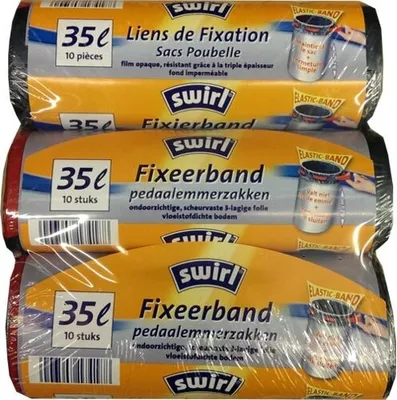 Produktbild von Swirl Müllsäcke 3 x 10 Beutel á 35l mit Fixierband (Müllsack/Abfallsack)