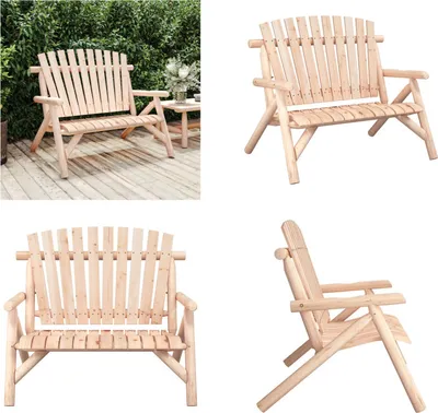 Produktbild von vidaXL Gartenbank 2 Sitzer 119x85x98 cm Massivholz Fichte - Gartenbank - Gartenbänke - Garten Sitzbank - Outdoor Sitzbank