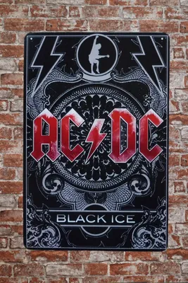 Produktbild von AC/DC Metallschild - Metall Poster - Wandschild - Mancave Dekoration - Retro Blechschild - Blechschild - Metal Sign - Bar Dekoration.