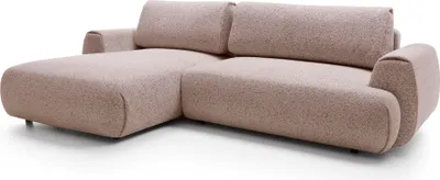 Immagine prodotto di FURNLUX Divano ad angolo Borsa Rosa e Nero 270cm / Colore principale: Rosa / Dimensioni: 270 x 81 x 167 cm