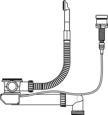 Produktbild von Rodi 021224CS Exzentergarnitur für Naber Spüle Chiave 1 und Arcano 1 / Ab- und Überlaufgarnitur