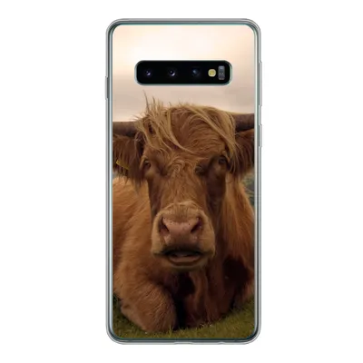 Produktbild von MuchoWow® Handyhülle Schutzhülle Hülle für Samsung Galaxy S10 Schottischer Highlander - Tiere - Berg Silikon Softcase Handy Hülle - Handytasche