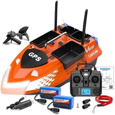 Immagine prodotto di Barca Plantat, Nadit e Momit iUni V802 PRO, GPS, 2 batterie 5200mAh, 4 vasche, 3kg, 500m, 15km/h