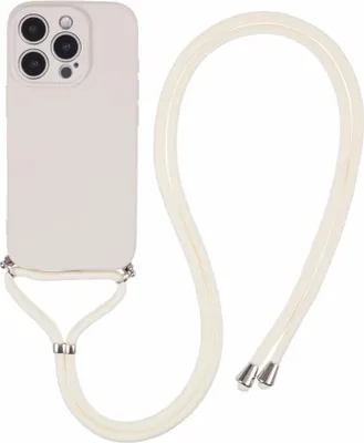 Produktbild von iPhone 16 Pro Max Hülle - Coverup Colour TPU Back Cover mit Handykette - Ecru