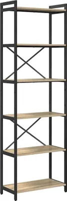 Zdjęcie produktu dla Regał na książki vidaXL z drewna dębowego Sonoma, 60 x 30 x 189,5 cm, materiał drewnopochodny
