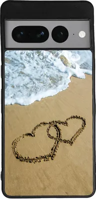 Produktbild von TPU Silikon Hülle für Google Pixel 7 Handy Cover Case Schutzhülle Handyhülle Bumper MOTIV 272 Herzen Strand Meer