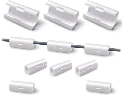 Image de Supports de câbles en plastique, 40 pièces, autocollants