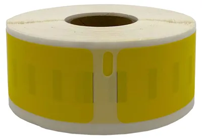 Produktbild von DULA Etiketten - Kompatibel mit Dymo Compatible labels - Geel - 11352 - S0722520 - Etiketten voor retouradres - 1 rol - 25 x 54 mm - 500 labels per rol
