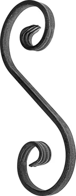 Produktbild von S-Schnecke 230x80mm (12x6mm) Ismaros Schnörkel Zaunschnörkel Zierelement für Zaun Geländer