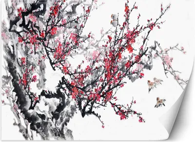 Produktbild von Vlies fototapete Kirschblüten 200x140 cm Feeby Rosa inkl. Kleber einfache Montage