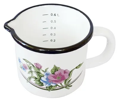 Obrázek produktu pro Miska na mléko, ocel s emailovým povrchem, 10 cm, bílá