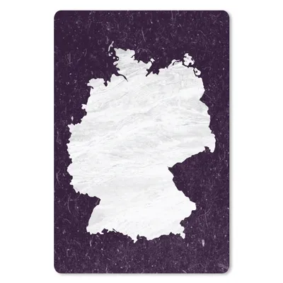 Produktbild von MuchoWow® Mauspad Mousepad Karte - Deutschland - Weiß 18x27 cm - Mousepads - Maus Mat - Pad - Mausunterlage