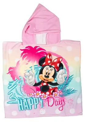 Productafbeelding van Poncho handdoek Minnie Mouse, 55x110 cm, kinderdouchedoek
