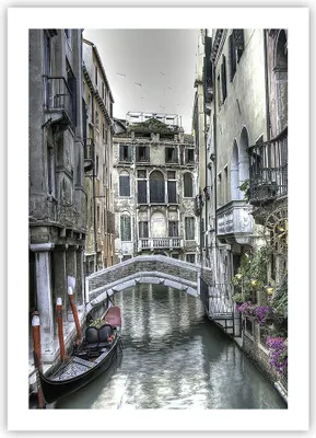 Produktbild von Poster - Poster ohne Rahmen - Venedig Brücke Wasser - 50x70 cm - Wand Bild - Wanddeko - Wandbilder - Kunstposter - Wandposter - Bilder - Kunstdruck - Wanddekoration - Wandbild - P2XPA50x70-3522